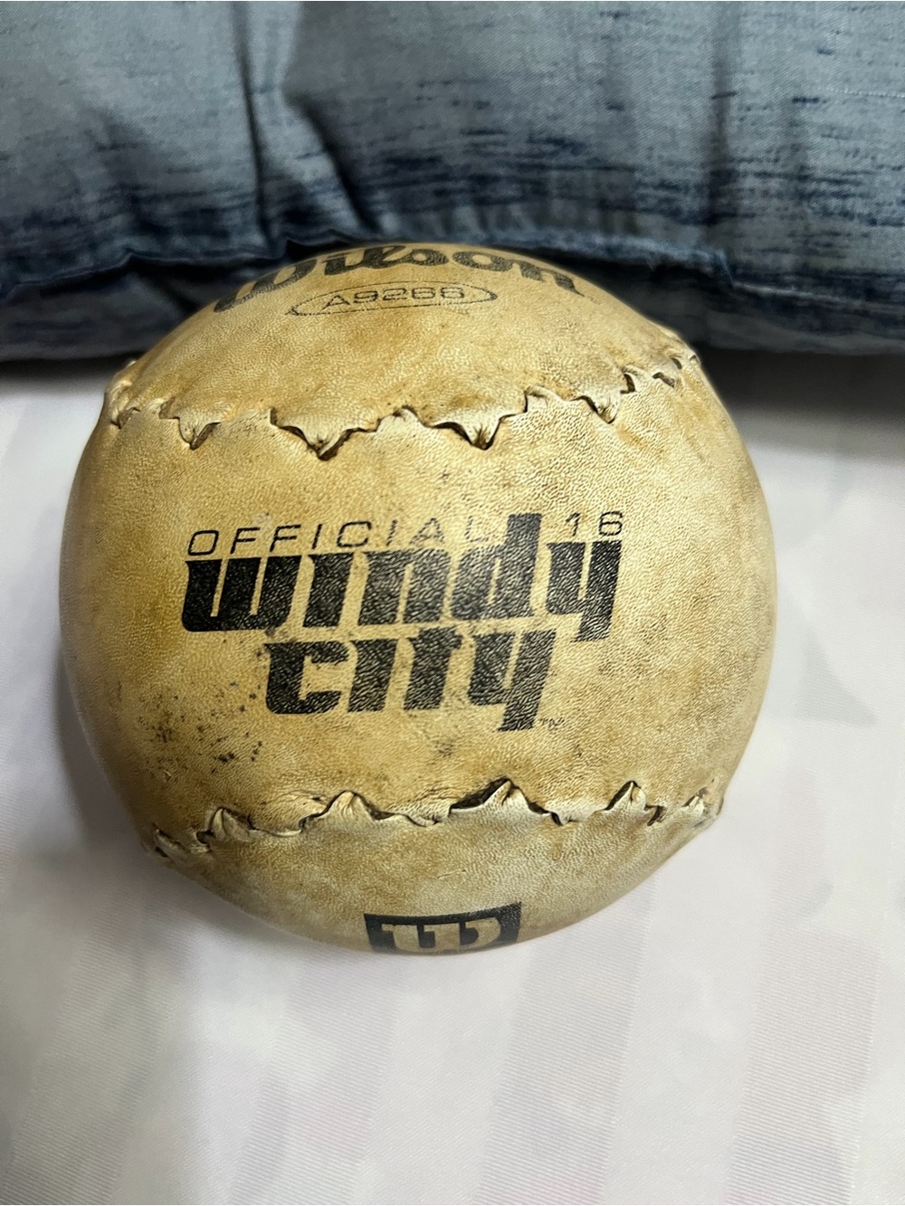Wilson 16" Windy City Leather Slowpitch Softball
